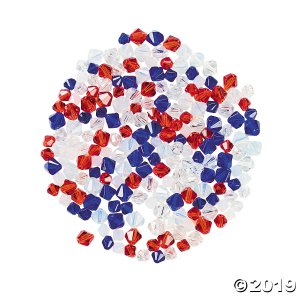Red, White & Blue Crystal Assortment - 6mm - 9mm (200 Piece(s))