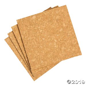 Small Craft Cork Square Tiles (Per Dozen)