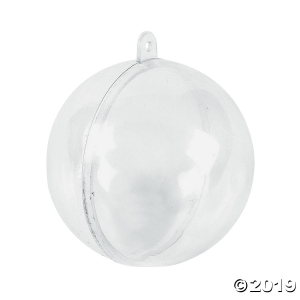 DIY Large Clear Christmas Ornaments (Makes 6)