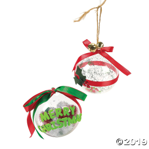 DIY Large Clear Christmas Ornaments (Makes 6)