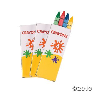 4-Color Crayons - 12 Boxes (Per Dozen)