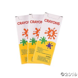 4-Color Crayons - 12 Boxes (Per Dozen)
