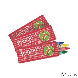 4-Color Rudolph the Red-Nosed Reindeer® Crayons - 24 Boxes (24 Piece(s))