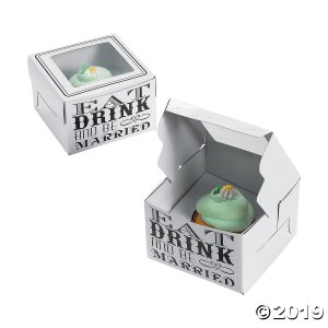 Eat, Drink & Be Married Cupcake Boxes (Per Dozen)