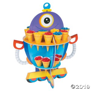 Robot Party Treat Stand with Cones (1 Piece(s))