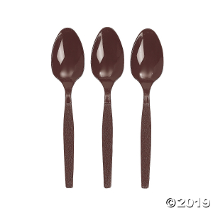 Chocolate Brown Plastic Spoons (50 Piece(s))