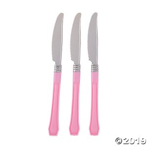 Light Pink Premium Plastic Knives (20 Piece(s))