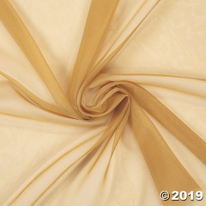 Gold Voile Sheer Fabric Roll (1 Roll(s))