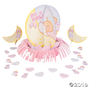 Pink Baby Shower Table Decorating Kit (1 Set(s))