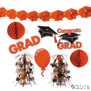 Orange Graduation Decorating Kit (1 Set(s))