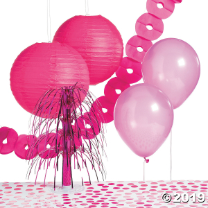 Hot Pink Party Decorating Kit (10 Piece(s))