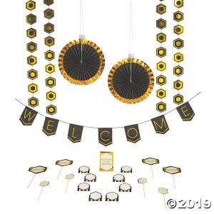 Black & Gold Treat Table Decorating Kit (1 Set(s))