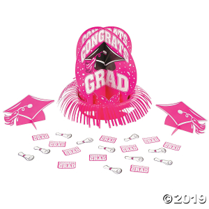 Hot Pink Graduation Table Decorating Kit (1 Set(s))