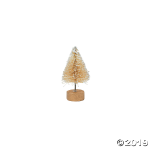 Mini Cream Frosted Sisal Trees (6 Piece(s))