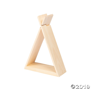 Mini DIY Unfinished Wood Teepee Shelf (1 Piece(s))