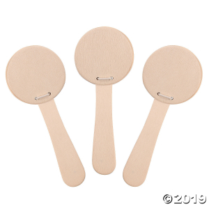 DIY Unfinished Wood Round Clappers (Per Dozen)