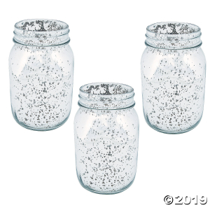 Silver Mercury Mason Jars (Per Dozen)
