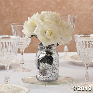 Silver Mercury Mason Jars (Per Dozen)