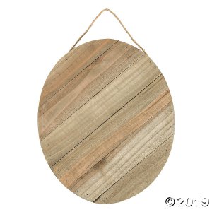 DIY Oval Wood Diagonal Plank Sign (1 Piece(s))