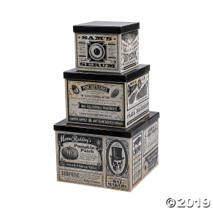 Vintage Stacking Boxes Halloween Decoration (1 Set(s))