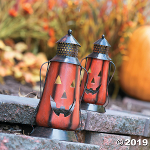 Jack-O'-Lantern Metal Lanterns Halloween Decorations (2 Piece(s))