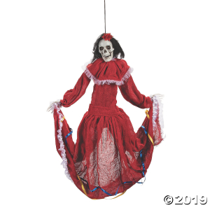 Animated Dancing Fiesta Beauty Skeleton Hanging Decoration (1 Piece(s))