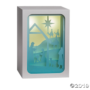 Small Nativity Light-Up Shadow Box (1 Piece(s))