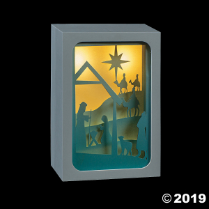 Small Nativity Light-Up Shadow Box (1 Piece(s))
