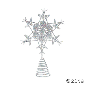 Silver Snowflake Tree Topper (1 Piece(s))