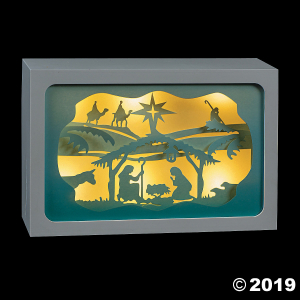 Medium Nativity Light-Up Shadow Box (1 Piece(s))