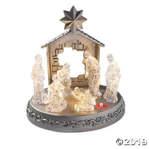 LED Manger Nativity Scene with Music (1 Piece(s))