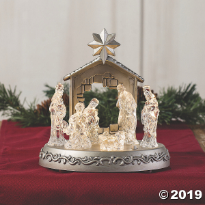 LED Manger Nativity Scene with Music (1 Piece(s))