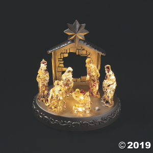 LED Manger Nativity Scene with Music (1 Piece(s))