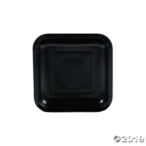 Black Square Paper Dessert Plates (18 Piece(s))