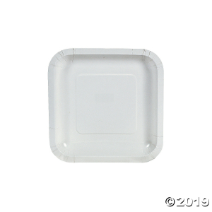 White Square Paper Dessert Plates (18 Piece(s))