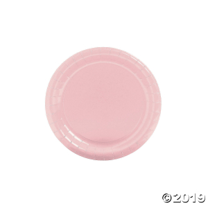Light Pink Paper Dessert Plates (24 Piece(s))