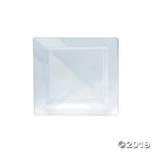 Clear Premium Square Plastic Dessert Plates (10 Piece(s))