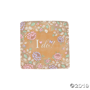 I Do Floral Paper Dessert Plates (1 Unit(s))