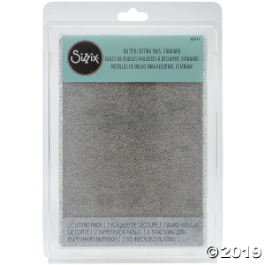 Sizzix Big Shot Cutting Pads 1 Pair-Clear W/Silver Glitter - Standard (1 Set(s))