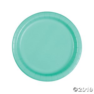 Fresh Mint Green Round Dinner Paper Plates (24 Piece(s))