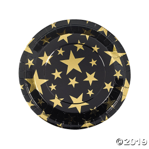 Gold Foil Star Paper Dinner Plates (8 Piece(s))