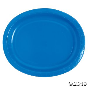 Cobalt Oval Paper Dinner Plates (1 Set(s))