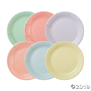 Pastel Color Paper Dinner Plates (Per Dozen)