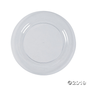 Premium Clear Plastic Dinner Plates (25 Piece(s))