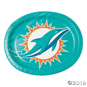 NFL® Miami Dolphins Oval Paper Dinner Plates (8 Piece(s))