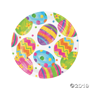 Easter Egg Toss Dinner Paper Plates (8 Piece(s))