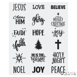 Religious Christmas Ornament Decals (4 Piece(s))