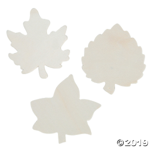 DIY Unfinished Wood Leaf Shapes (Per Dozen)