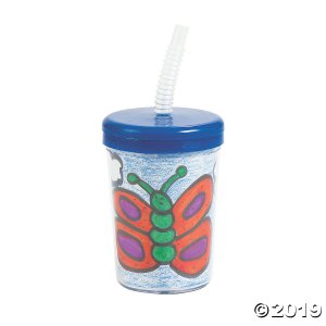 DIY Cups With Lids & Straws - 48 pcs.