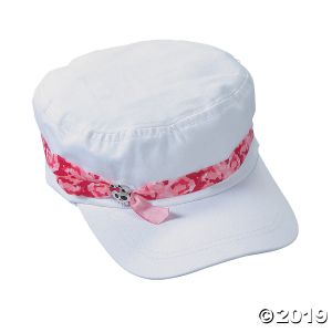 DIY White Military Hat (Per Dozen)